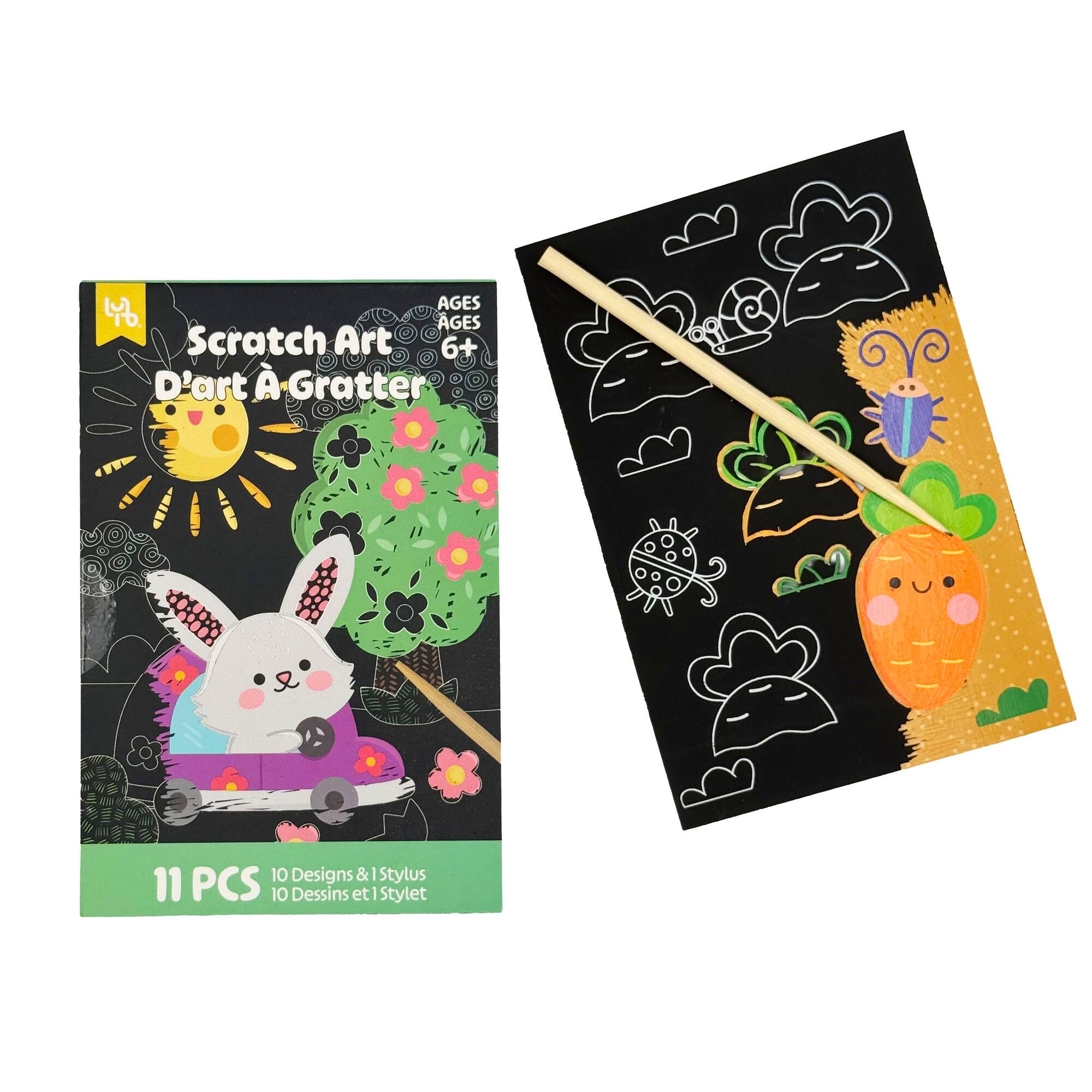 Little Yellow Bicycle® Bunny Mini Scratch Art Kit